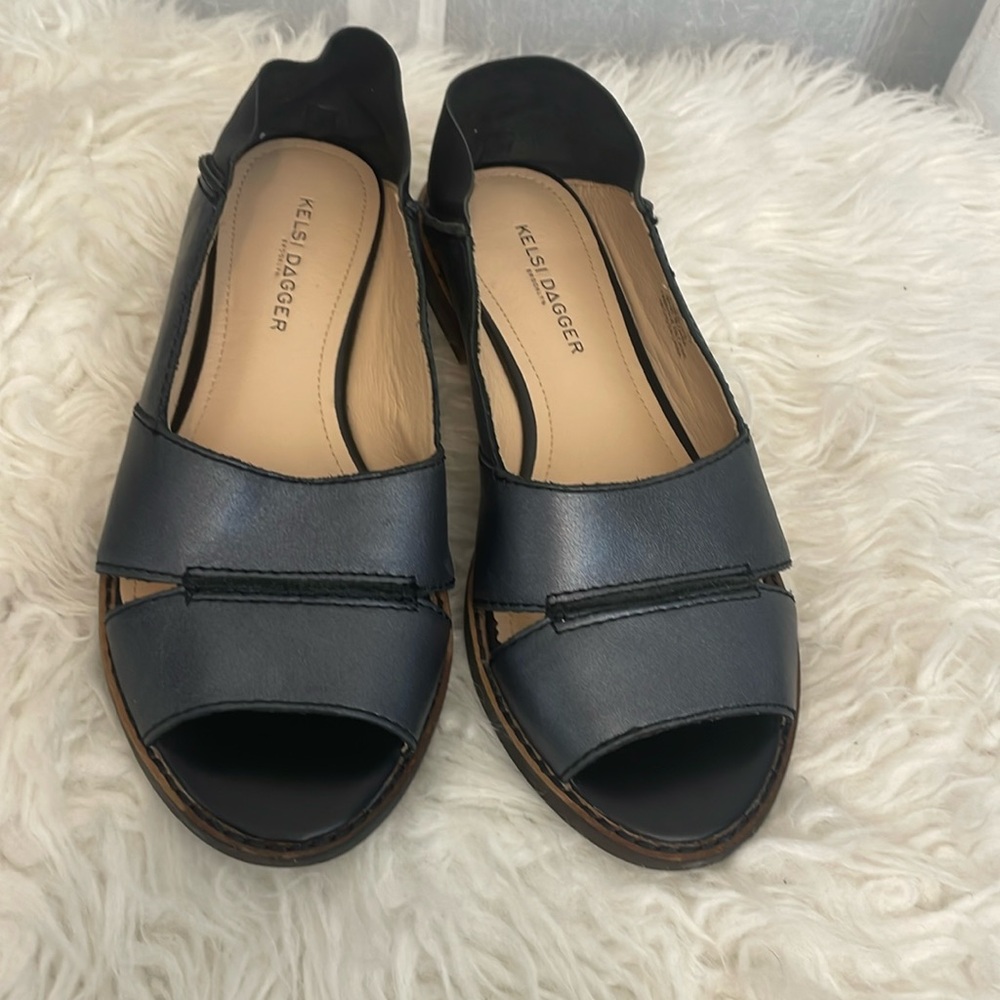KELSI DAGGER Women Brooklyn KDB Samantha Convertible Flats Black size 7